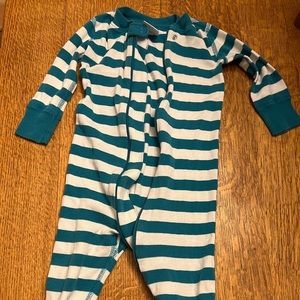 Onesie zip up Hanna Andersson stripes 12-18 month